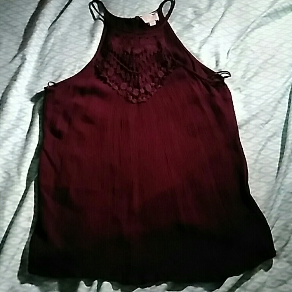 3/$15! Plum high neck cami